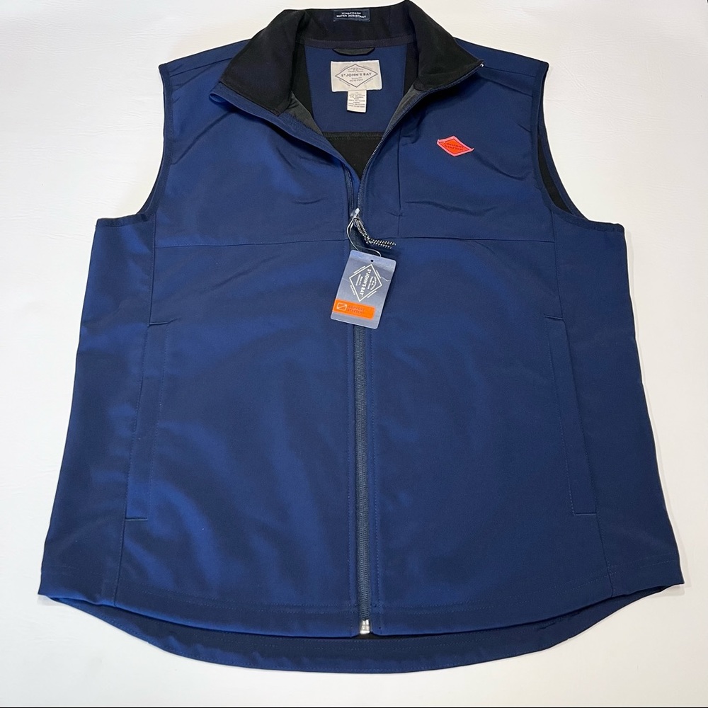 St. John’s Bay Comfort Stretch Windproof Water Resistant Vest Jacket Medium - Picture 2 of 10